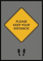 Keep your Distance Mat-85 x 120 cm-English